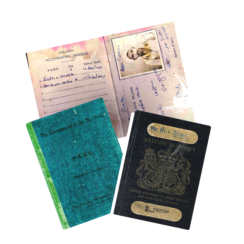Collection of Maldivian passports through the decades